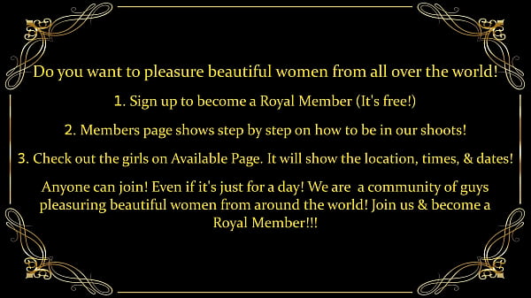 Teaser video! The couch Royal Member sits down on the couch until the sexcumfessions girl walks in and gets on her knees! Full videos