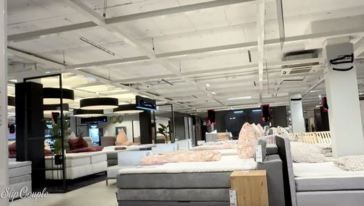 Risky Day in a Furniture Store – Handjob, Blowjob and Fucking
