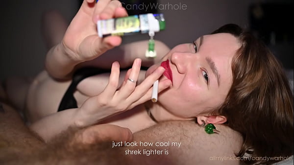 smeared all the lipstick on his smoking dick